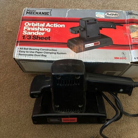 Master Mechanic Model MM 8570 Orbital Action Finishing Sander 1/3 Sheet *Works* - Picture 1 of 8